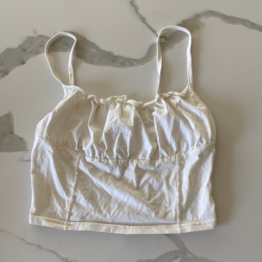 White crop top